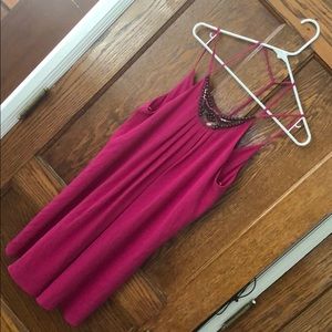 NEW WITH TAG- ASTR pink strapped tank dress!